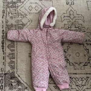 Baby Gap Floral Snowsuit with Hood 6-12 months